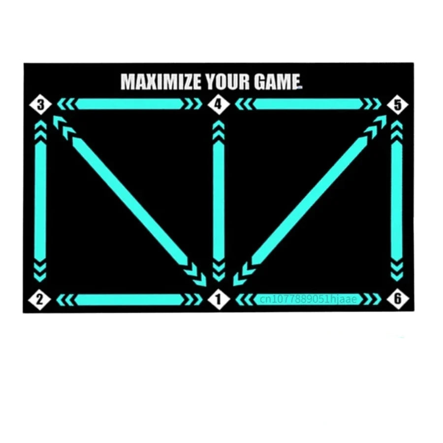 Soccer Training Mat Compact Non-Slip Marked Zones