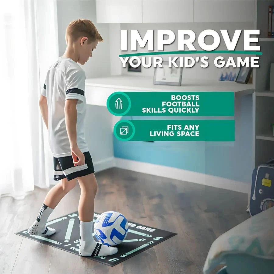 Soccer Training Mat Compact Video Program & Non-Slip Socks
