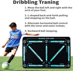 Soccer Training Mat Numbered Grid Non-Slip Elastic Ball Cord