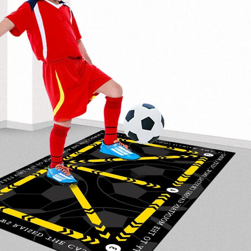 Soccer Training Mat Numbered Grid Non-Slip Elastic Ball Cord