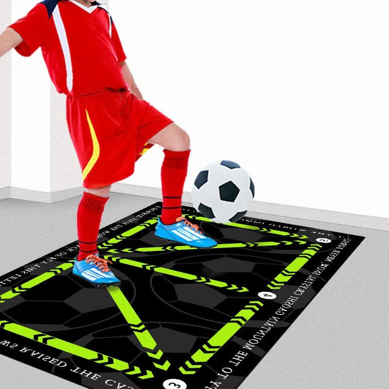 Soccer Training Mat Numbered Grid Non-Slip Elastic Ball Cord