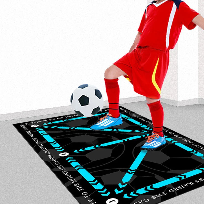 Soccer Training Mat Numbered Grid Non-Slip Elastic Ball Cord