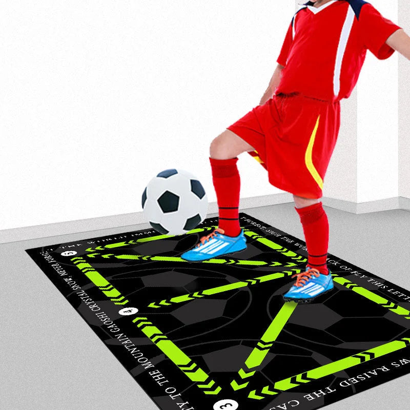 Soccer Training Mat Numbered Grid Non-Slip Elastic Ball Cord
