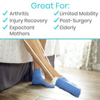 Sock Aid No-Bend Ergonomic Handle & Portable