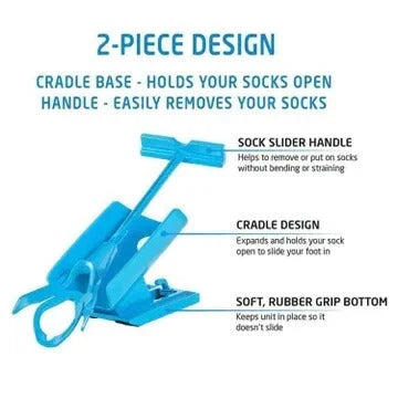 Sock Dressing Aid Foldable Handle Cushioned Grip