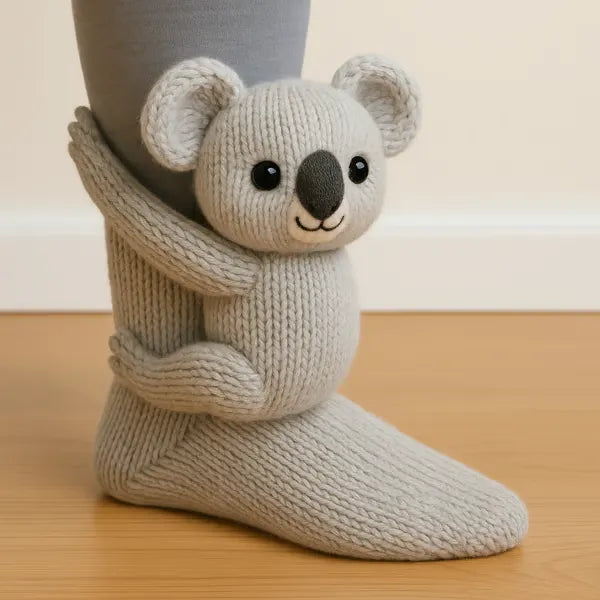 Socks 3D Plush Thick Knit & Stretchy Fit