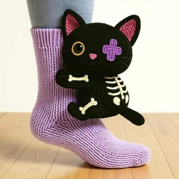 Socks 3D Plush Thick Knit & Stretchy Fit
