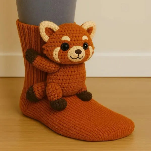 Socks 3D Plush Thick Knit & Stretchy Fit