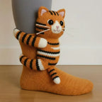 Socks 3D Plush Thick Knit & Stretchy Fit