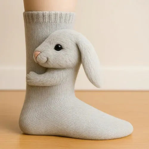 Socks 3D Plush Thick Knit & Stretchy Fit