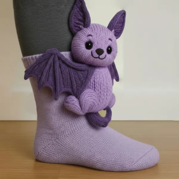 Socks 3D Plush Thick Knit & Stretchy Fit