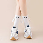 Socks Cotton Blend Magnetic Cartoon Eyes