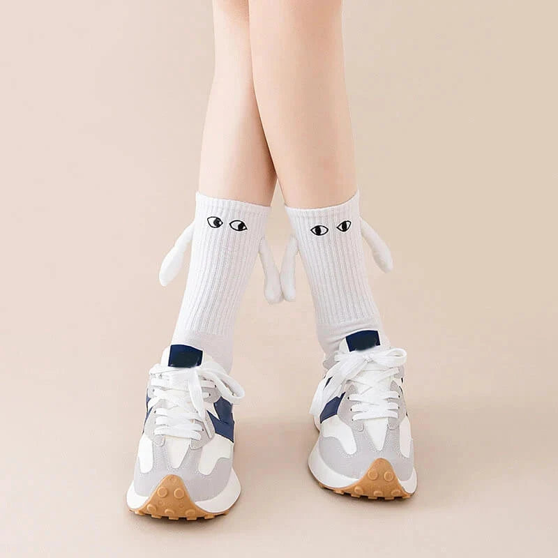 Socks Cotton Blend Magnetic Cartoon Eyes