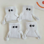 Socks Cotton Blend Magnetic Cartoon Eyes