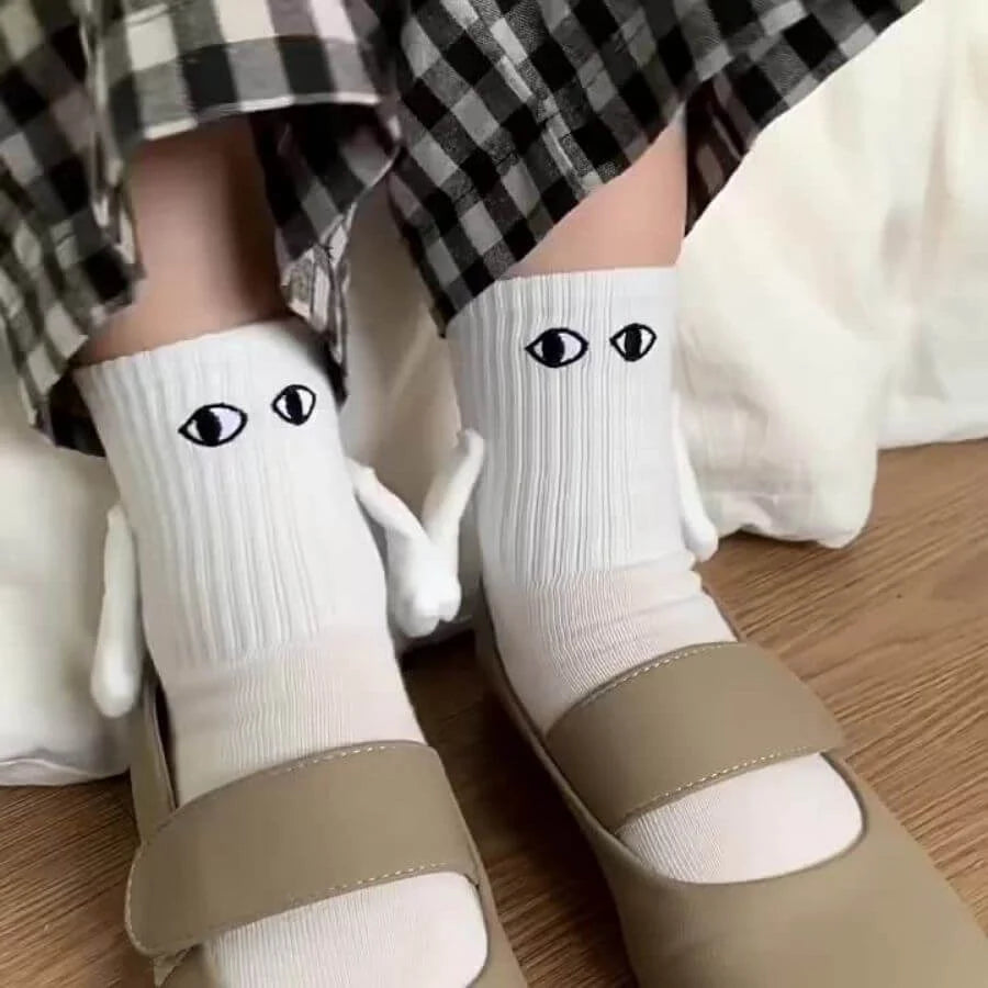 Socks Cotton Blend Magnetic Cartoon Eyes