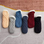 Socks Fleece-Lined Non-Slip Silica Grips