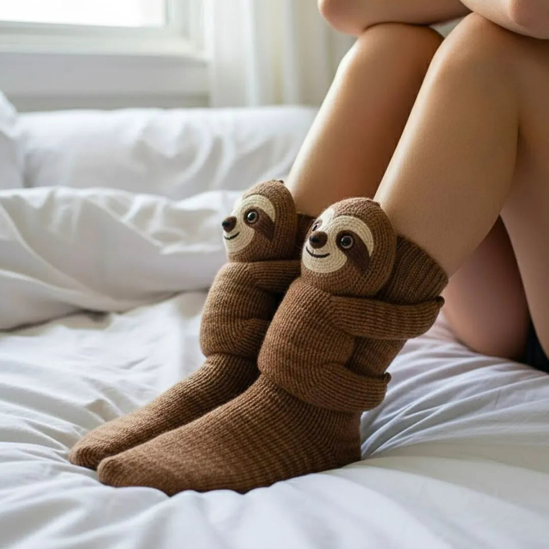 Socks Plush Lined Non-Slip Universal Fit