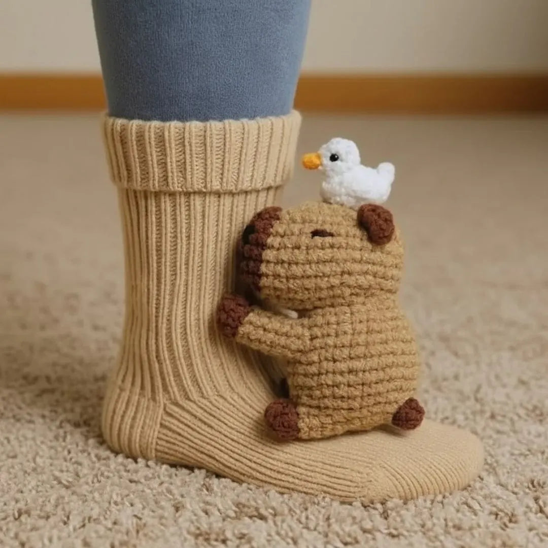 Socks Plush Lined Non-Slip Universal Fit