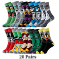 Socks Set 20 Pairs Breathable Cartoon Prints
