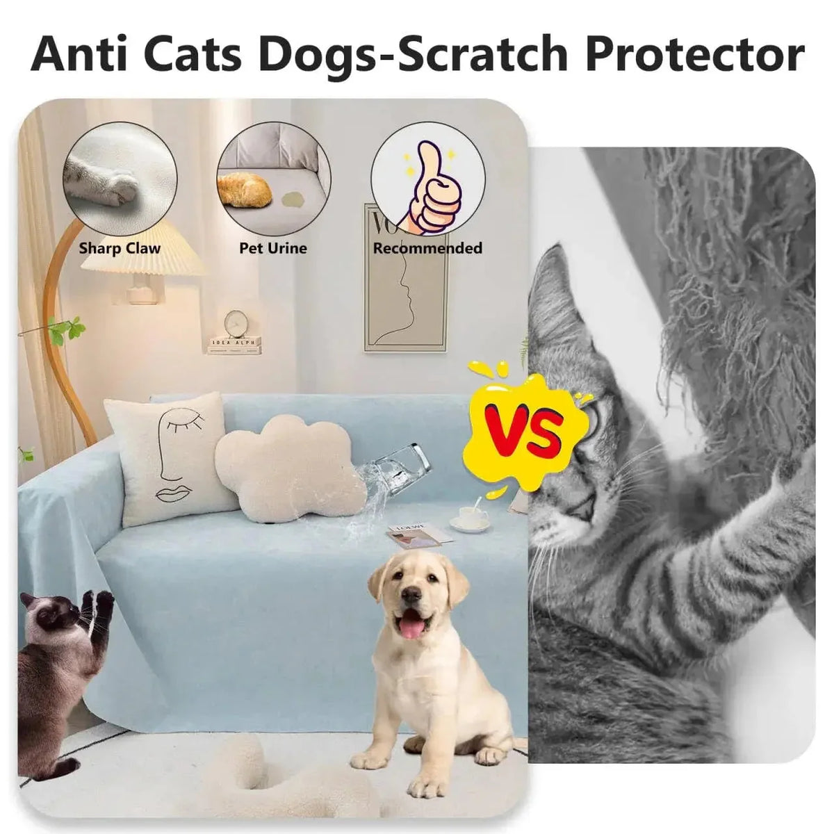 Sofa & Armchair Cover Water-Repellent Polyester Anti-Slip