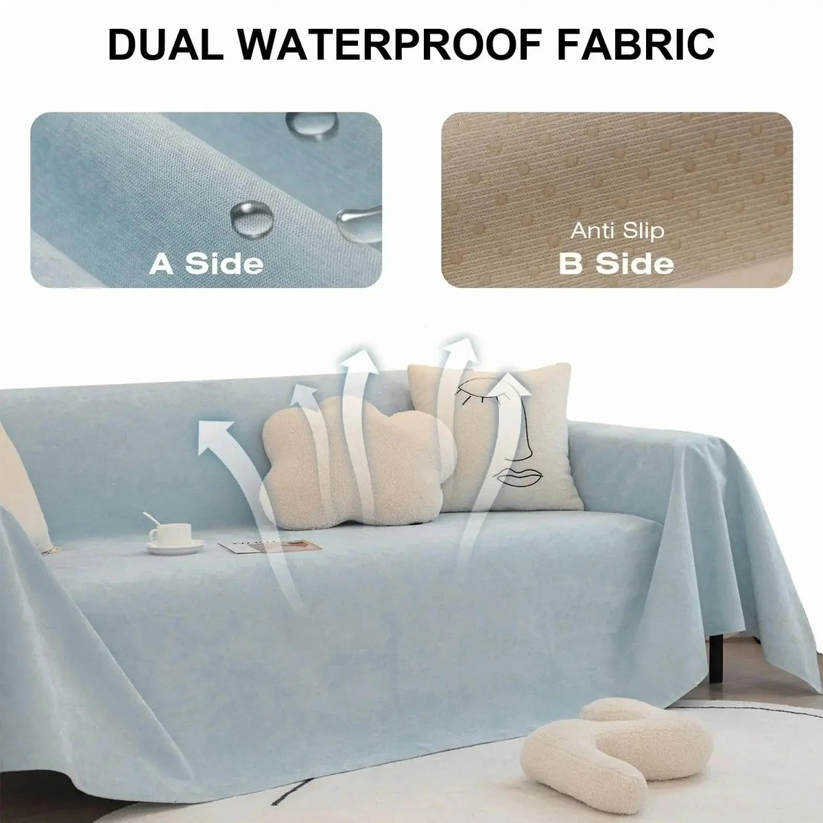 Sofa & Armchair Cover Water-Repellent Polyester Anti-Slip