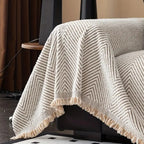 Sofa & Armchair Cover Woven Herringbone Non-Slip & Stain-Resistant