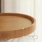 Sofa Armrest Table Clip-On Clamp Natural Wood