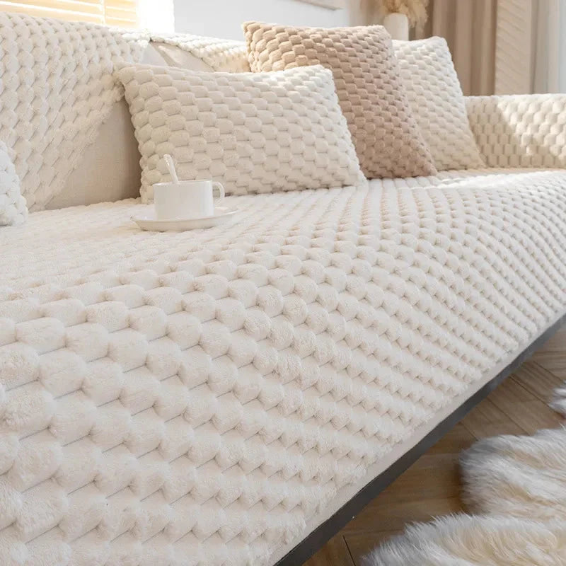 Sofa & Bed Throw Blanket Velvet-Soft Anti-Slip Machine-Washable