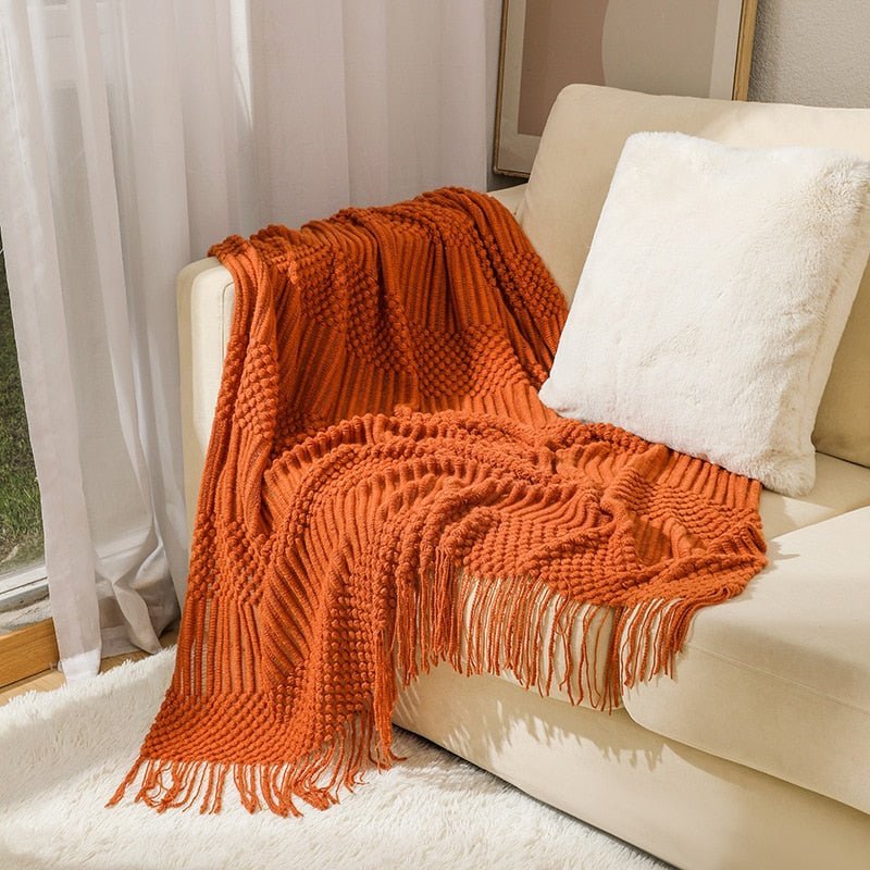 Sofa Blanket Soft Knitted Machine Washable