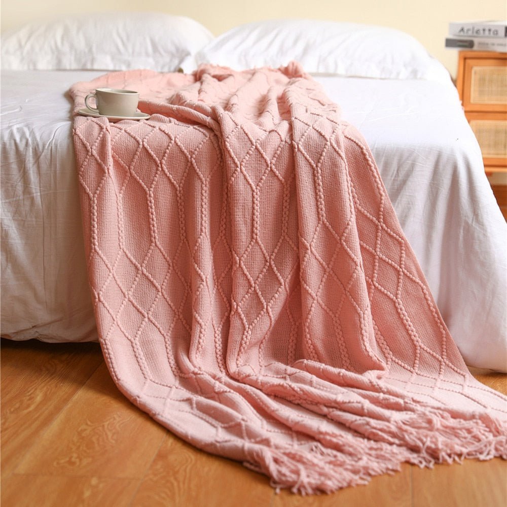 Sofa Blanket Soft Knitted Machine Washable