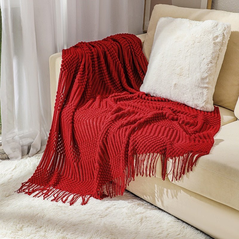 Sofa Blanket Soft Knitted Machine Washable