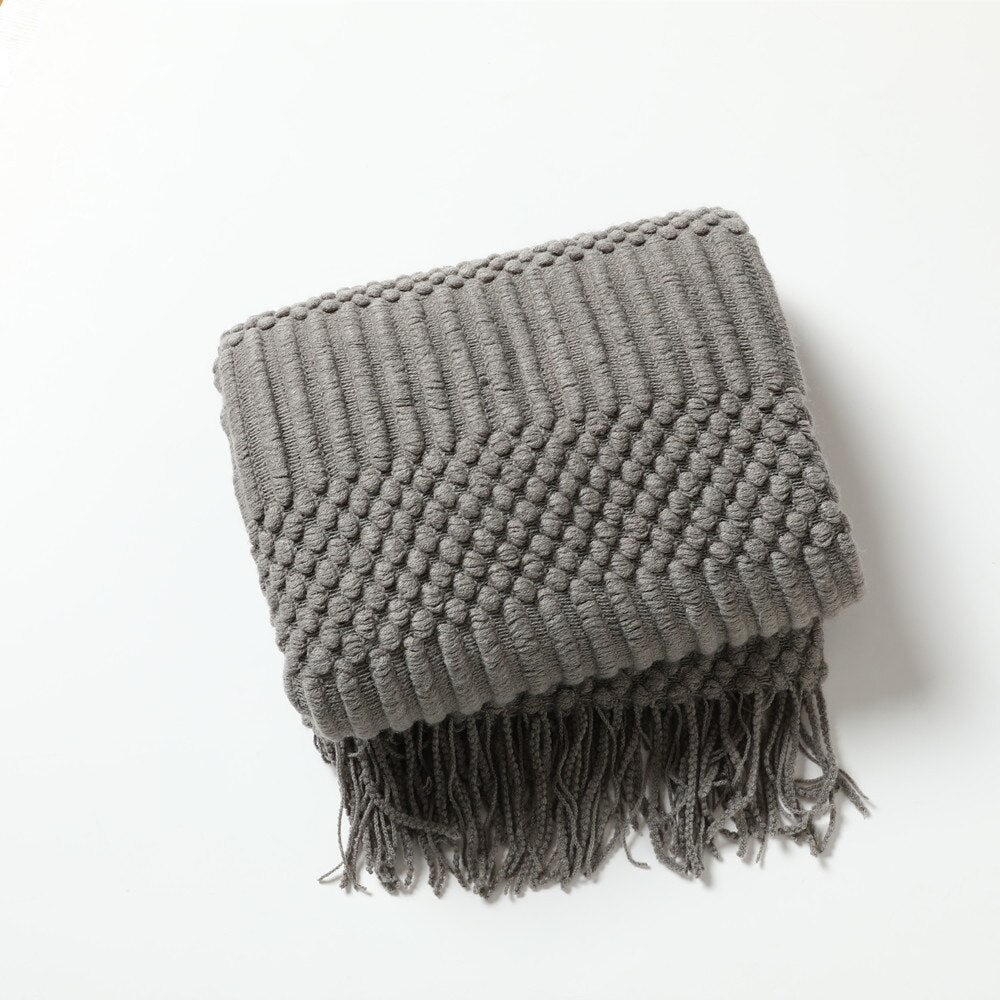 Sofa Blanket Soft Knitted Machine Washable