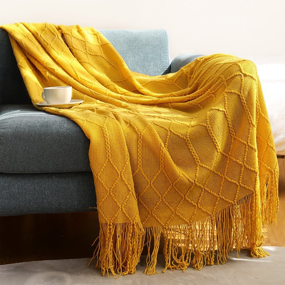 Sofa Blanket Soft Knitted Machine Washable