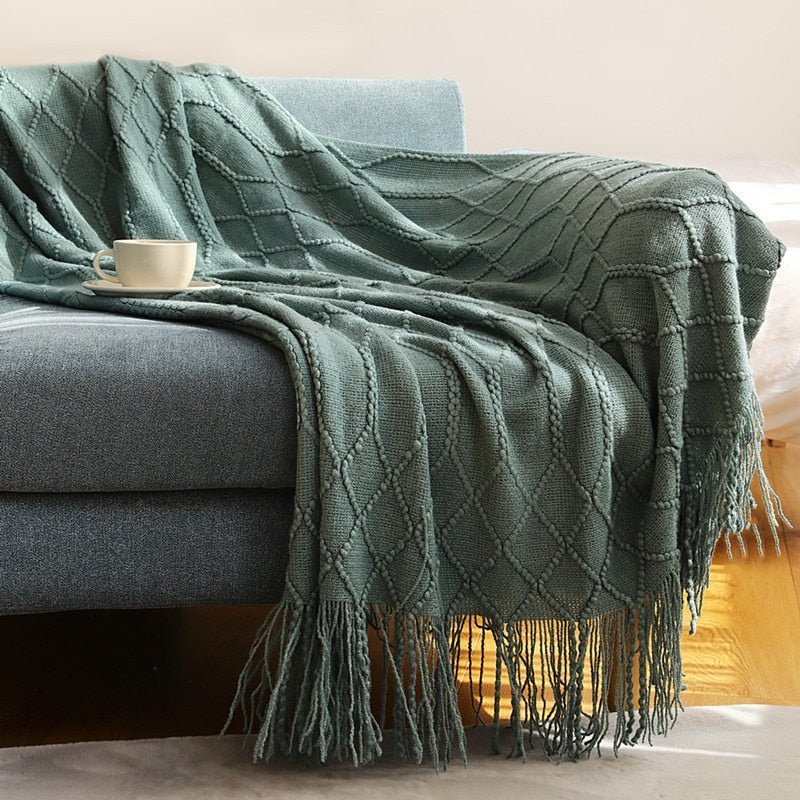 Sofa Blanket Soft Knitted Machine Washable