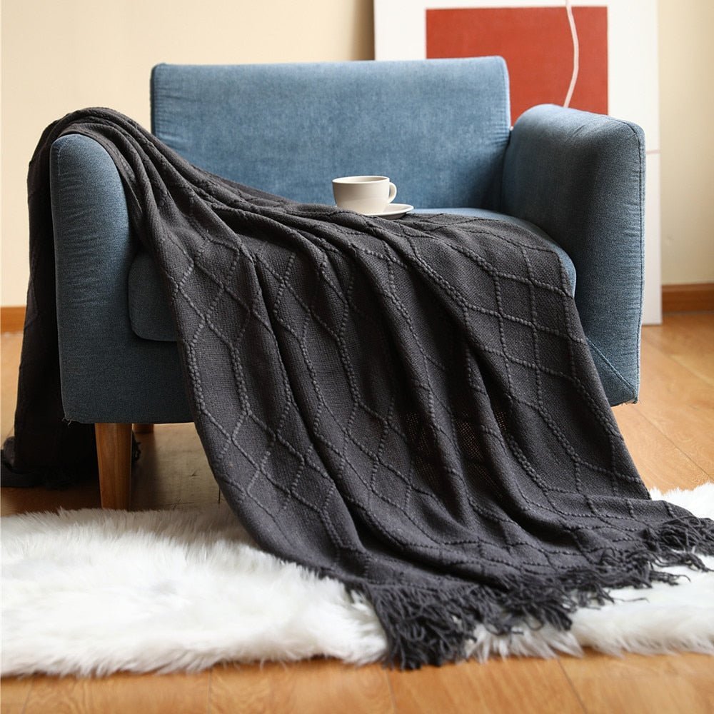 Sofa Blanket Soft Knitted Machine Washable