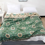 Sofa Cover Blanket Reversible 100% Cotton Machine Washable