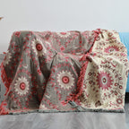 Sofa Cover Blanket Reversible 100% Cotton Machine Washable