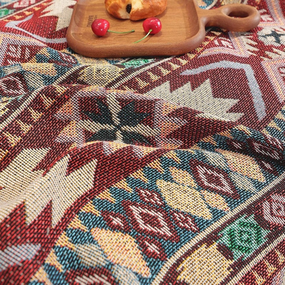 Sofa Cover Boho Jacquard Tassels Machine Washable