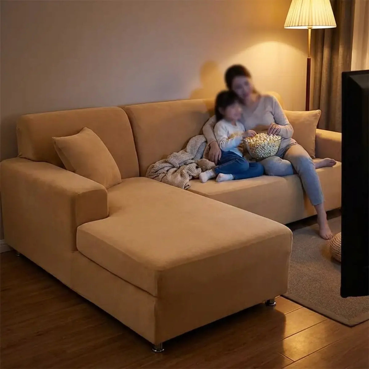 Sofa Cover Brushed Stretch Velvet Non-Slip Machine Washable