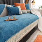 Sofa Cover Chenille Anti-Slip Backing Machine Washable