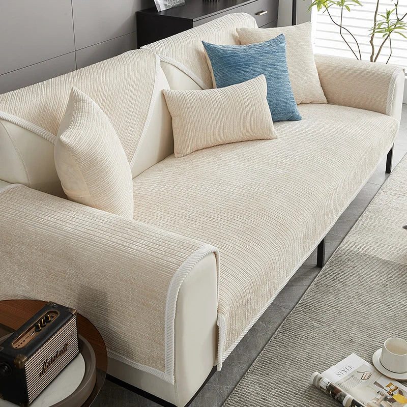 Sofa Cover Chenille Machine Washable Non-Slip