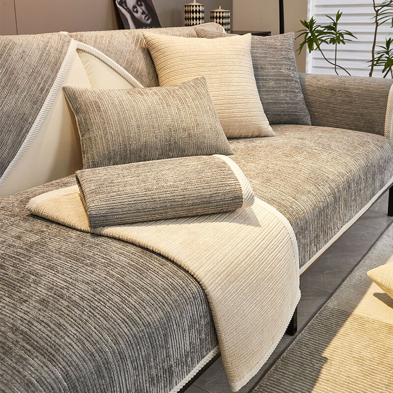 Sofa Cover Chenille Machine Washable Non-Slip