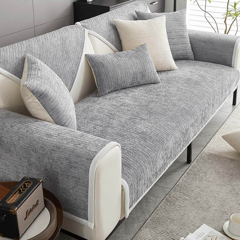 Sofa Cover Chenille Machine Washable Non-Slip