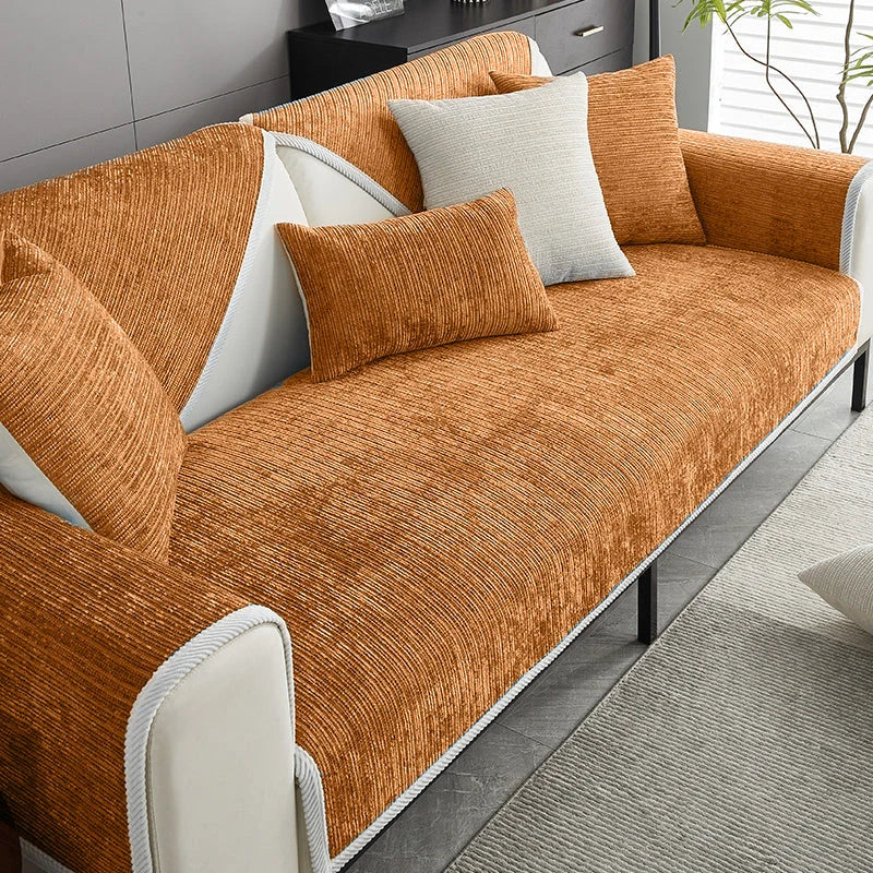Sofa Cover Chenille Machine Washable Non-Slip