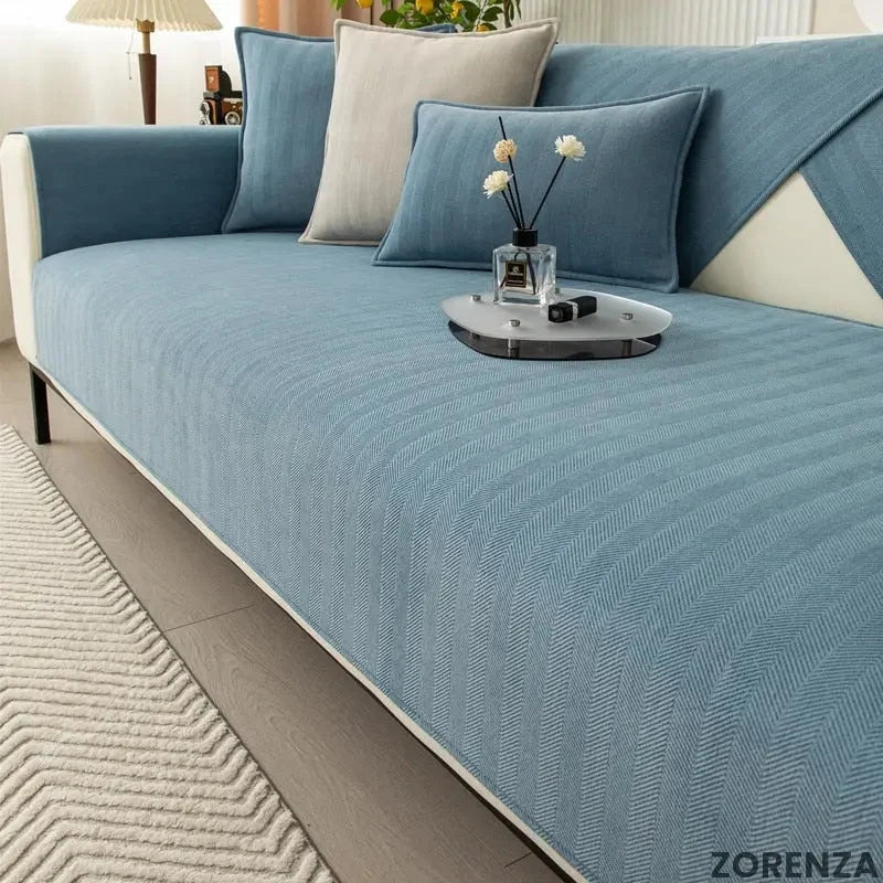 Sofa Cover Chenille Non-Slip Backing Machine Washable