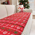 Sofa Cover Festive Red Microfiber Machine Washable