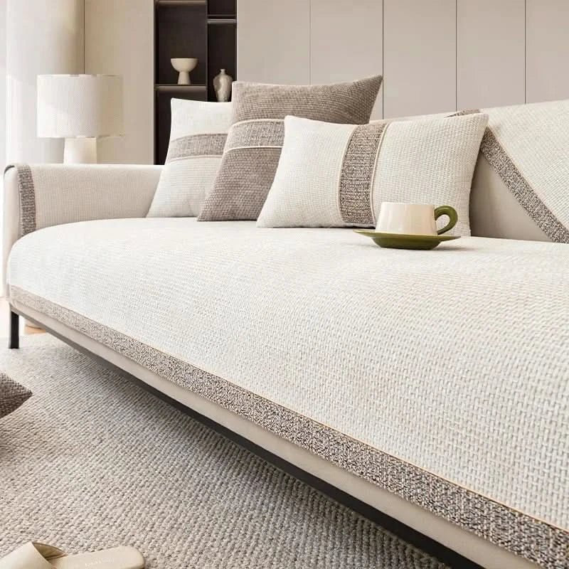 Sofa Cover Linen-Look Non-Slip & Machine-Washable
