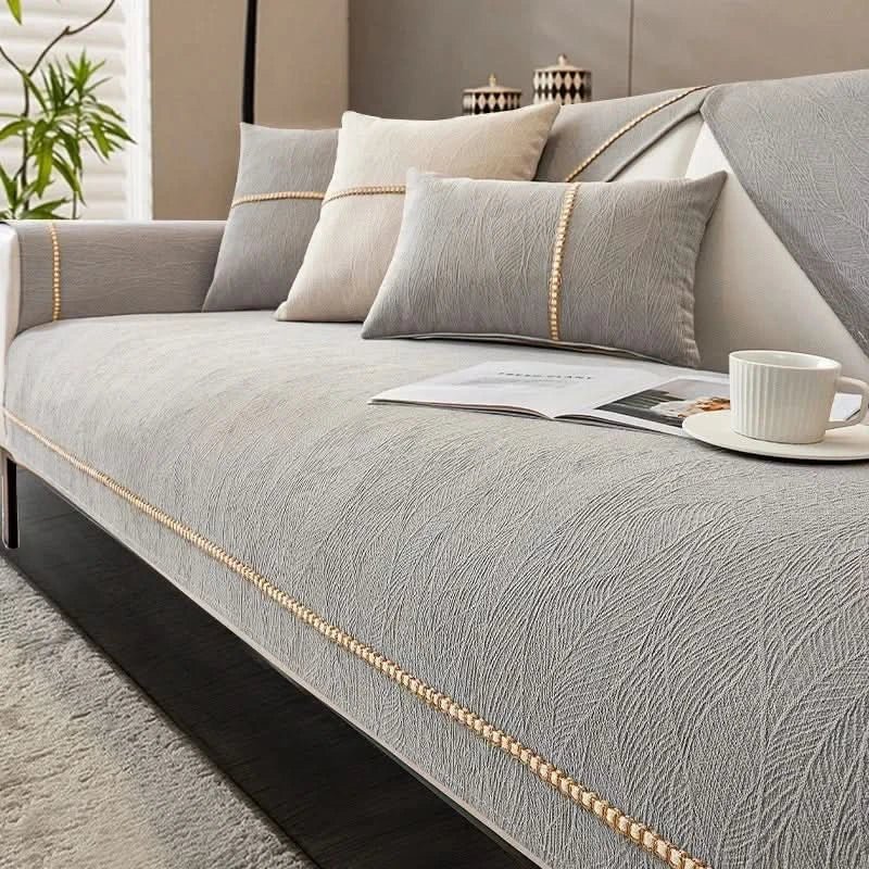 Sofa Cover Linen-Look Non-Slip & Machine-Washable