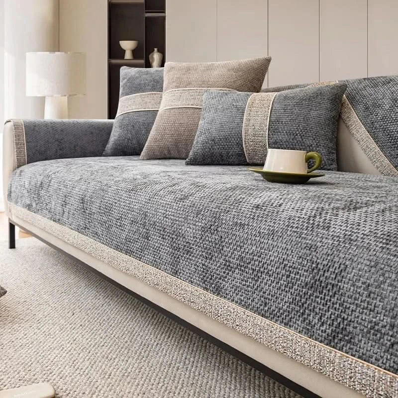 Sofa Cover Linen-Look Non-Slip & Machine-Washable