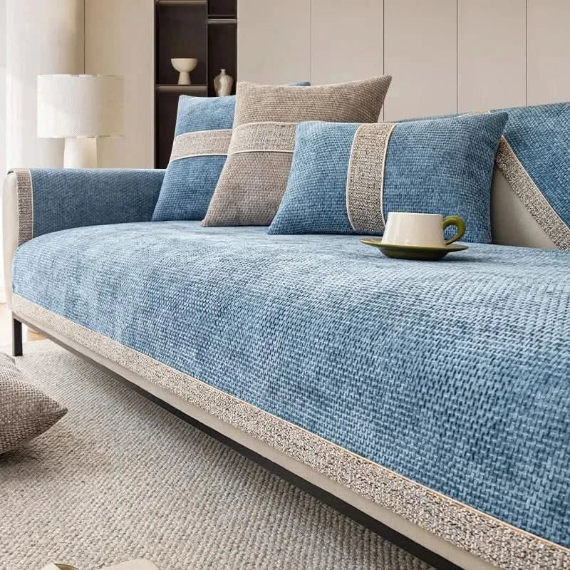 Sofa Cover Linen-Look Non-Slip & Machine-Washable